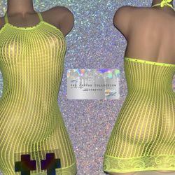 {EXOTIC DANCE/ CLUB/ RAVE WEAR}: 1 PIECE DRESS WITH RHINESTONES 