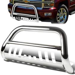 2007 to 2013 Chevy Silverado / GMC Sierra 1500 Bull Bar w/Skid Plate Stainless Steel