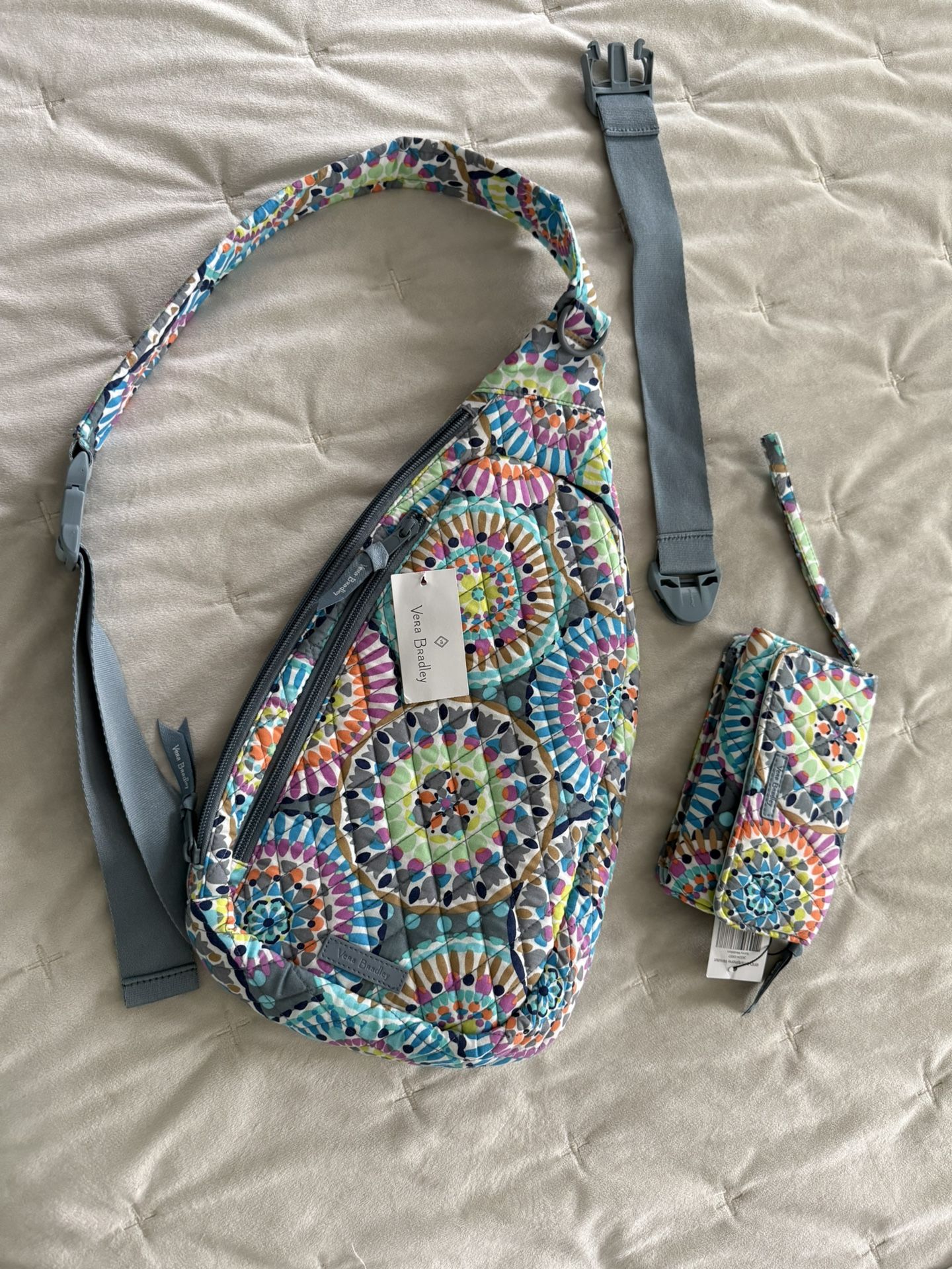 Vera Bradley Sling Bag And Wallet.