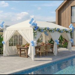New Other Hoteel 10'x20' Outdoor Canopy Party Tent With 6 Removable Sidewalls, White