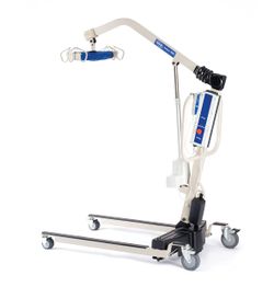 28-65 Invacare RPL450-2 Reliant Battery-Powered Patient Lift with Power-Opening Low Base, 450 lb. Weight Capacity, Beige