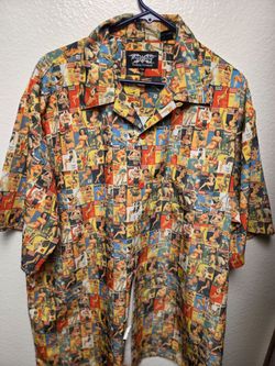 Dragonfly Shirt Mens XXL Beauty Parade Pinup Girl Magazine Cover AOP RARE Y2K