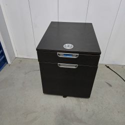 Wood File Cabinet Legal Size On Casters $ 80
