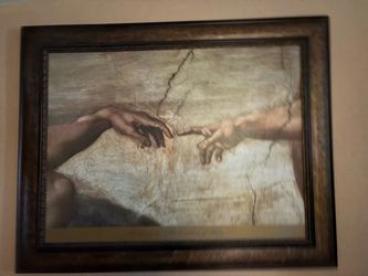 Creation of Adam Framed Wall Art Print