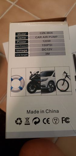 Car air pump up to 150psi