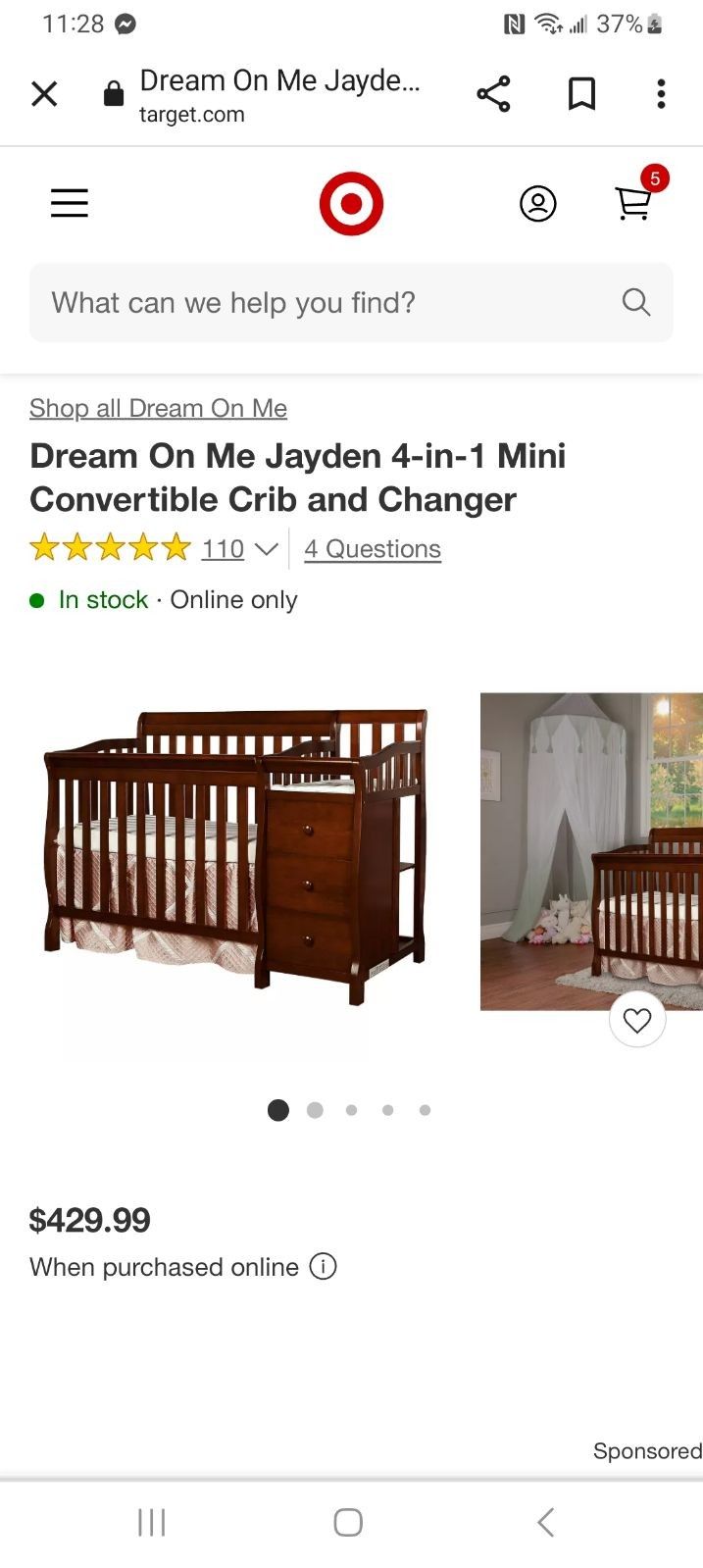 Mini convertible Crib 4-1