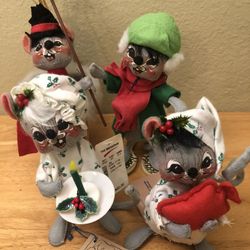 4 Annalee Dolls Mice #7749, #7747, #7745