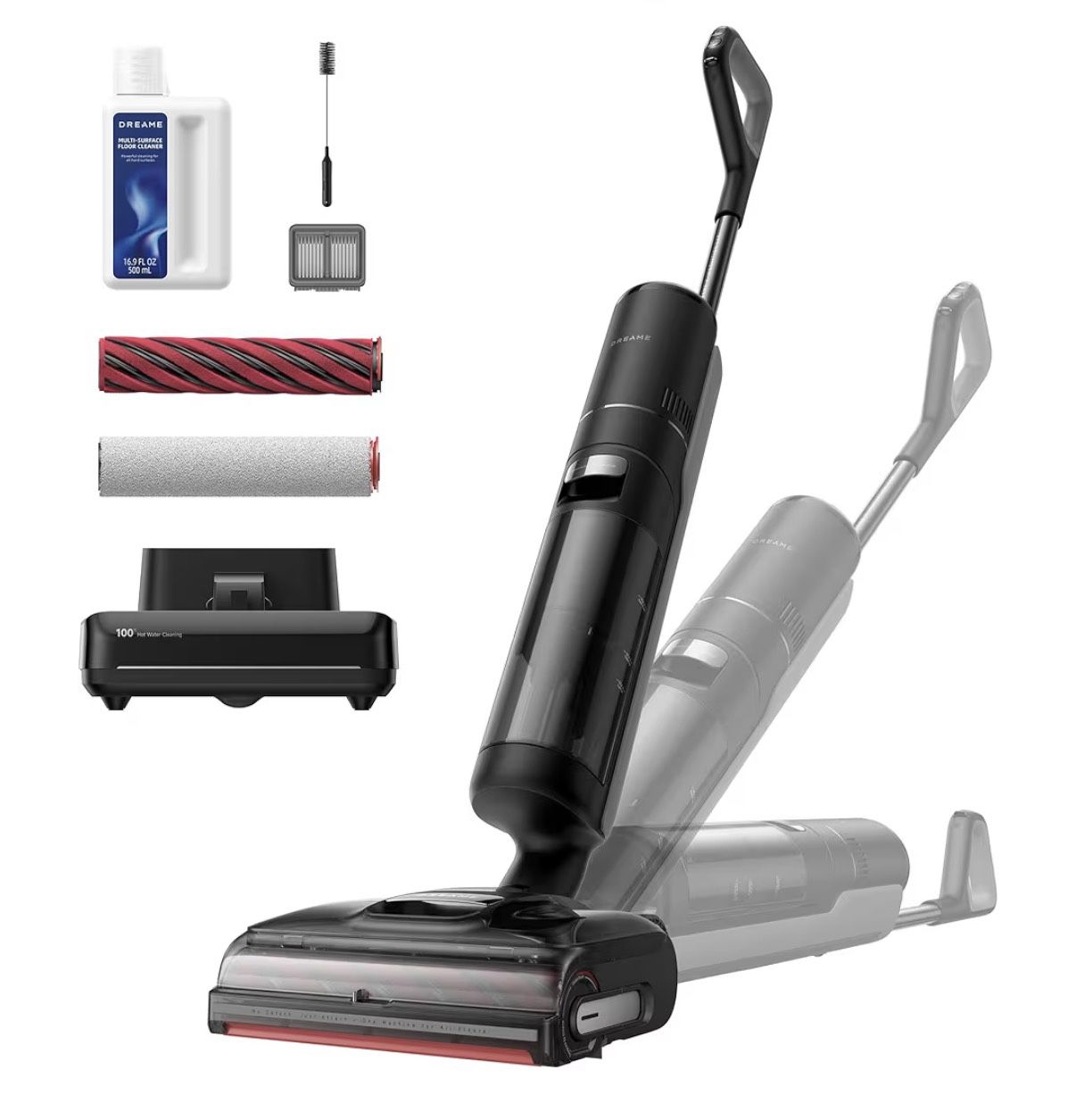 DREAME H15 Pro CarpetFlex Cordless Vacuum Mop, Wet Dry Vacuum Cleaner with Dual Brushes for Hard Floors & Carpet, Tangle-Free Hair-Cutting, 23kPa Suct