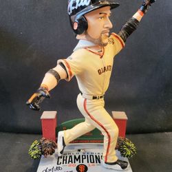 Travis Ishikawa signed bobblehead & stand