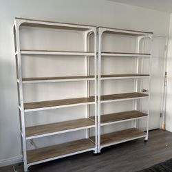 Pair of West Elm Industrial Bookcases