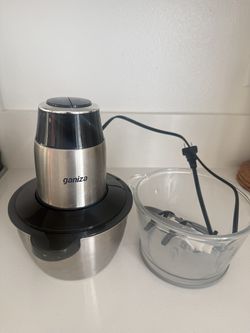 GANIZA Food Processor & Meat Grinder – 2 Bowls – Like New