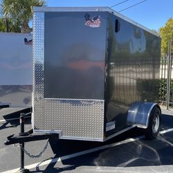 **NEW 2025 Charcoal Enclosed Utility/Cargo Trailer 6x8 — Compact, Tough & Ready to Go**