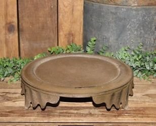Rustic Distressed Metal Corrugated Feet Farmhouse Decor Riser