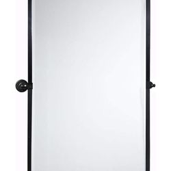 TEHOME 28.5 x 36'' Black Metal Framed Pivot Rectangle Bathroom Mirror Tilting Beveled Vanity Mirrors for Wall…