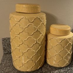 Beautiful Distressed Look Canisters