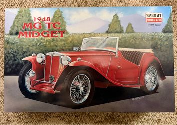Vintage Minicraft 1/16 Scale 1948 MG TC Midget Model Kit