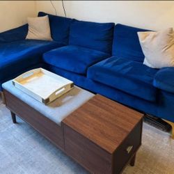 Blue Suede Couch