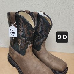 Ariat Work Boot Size 9 D STEEL SQUARE TOE 