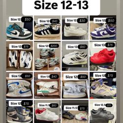 Jordan’s Nikes & More Sizes 12 & 13 Men 