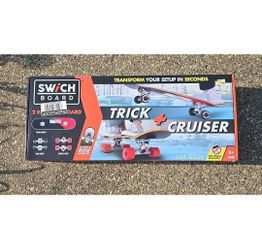 Skateboard Swichboard 2-in-1 Trick and Cruiser Deck Complete Set *New In Box*