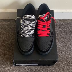 Travis Scotts Jordan 1 Low Black Phantom 