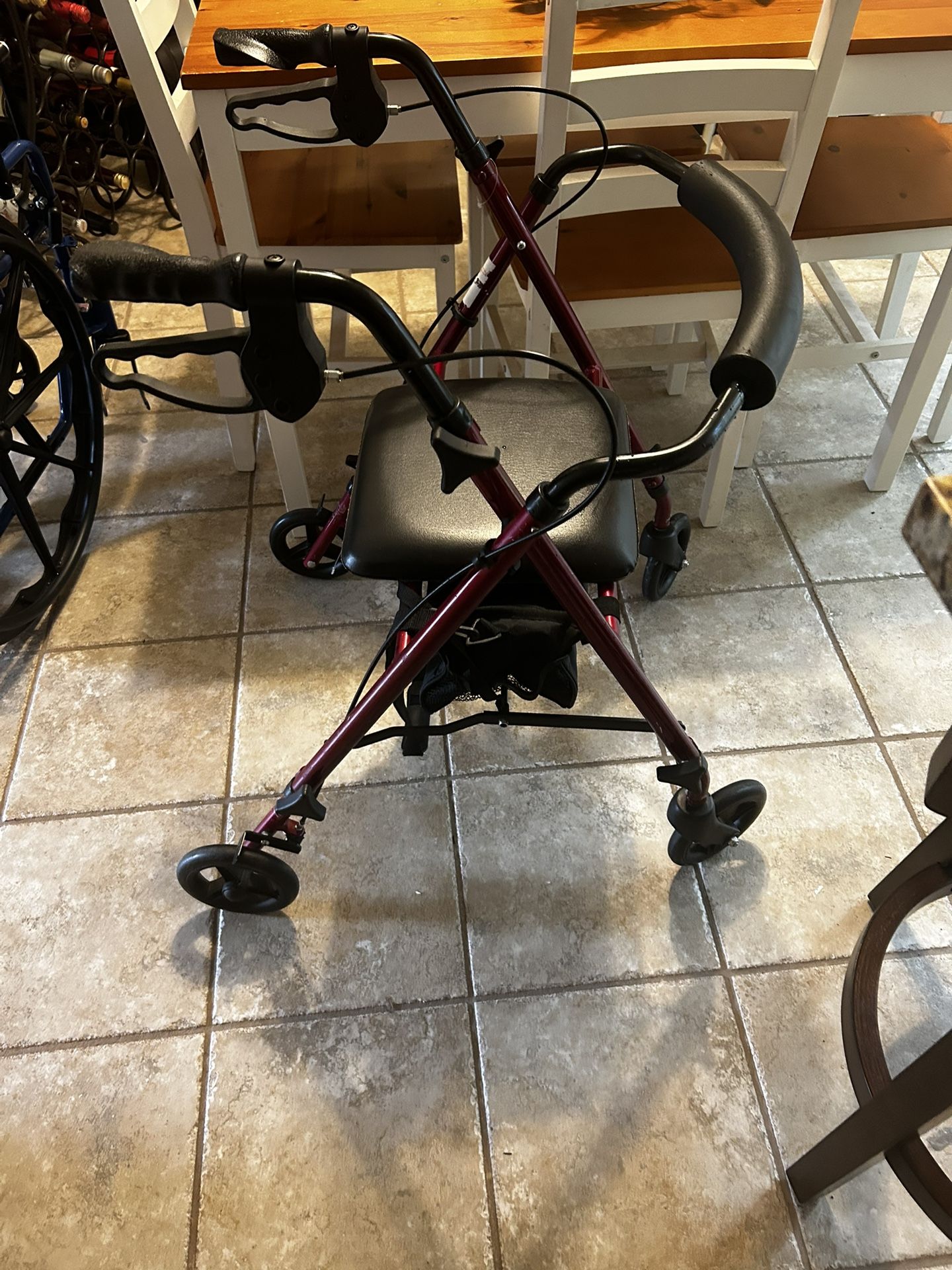 Rollator- Medline Guardian Walker Rollator With Storage 