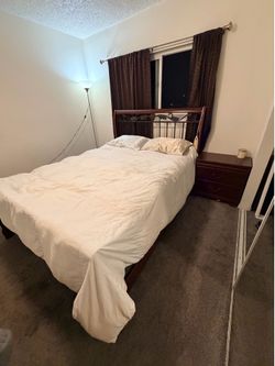 Bed Frame with side table