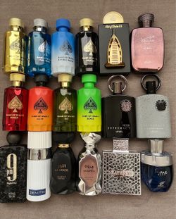 Large Lot of Arabic Perfume Fragrances 18 Bottles Game of Spades Supremacy Arabiyat Rayhaan Afnan Hawas