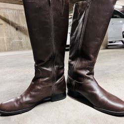 Ralph Lauren Lauren Brown Leather Tall Riding Boots