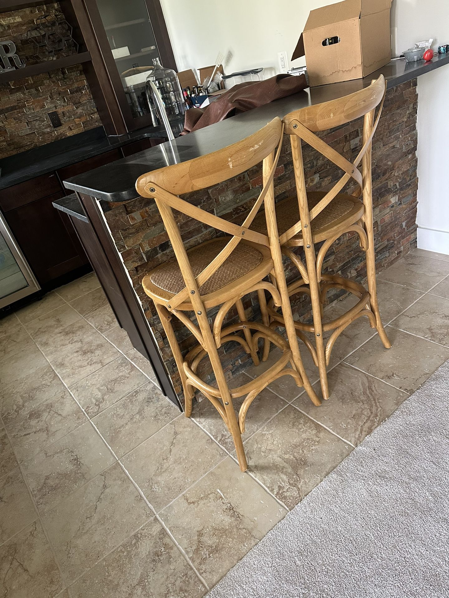Like-New Farmhouse Barstools $30 Each