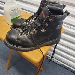 Harley Davidson men's size 10 steel toe boots.