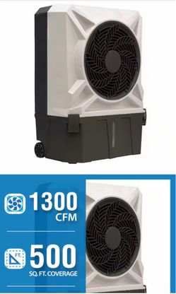 1,300 CFM 2-Speed Portable Evaporative Cooler (Swamp Cooler) for 500 sq. ft. in Celeste Grey