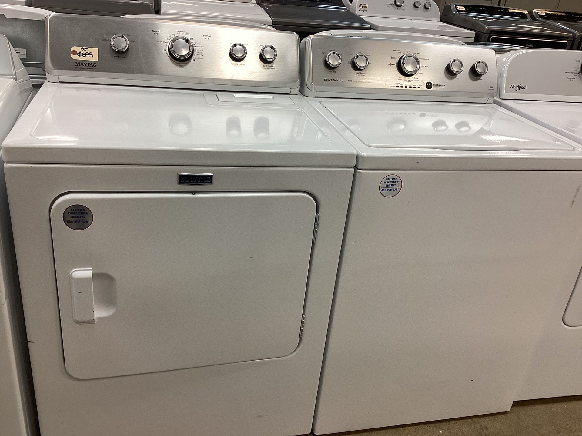 Maytag Centennial Top Load Washer And Electric Dryer Set