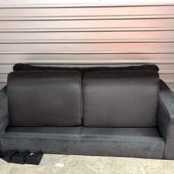 Dark Gray 2-seat fabric sofa/couch
