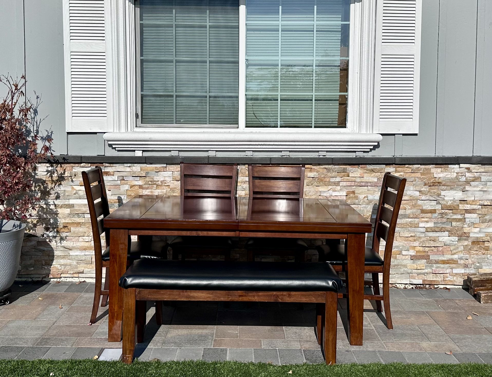 Dining Table With 4 Chairs And A Bench