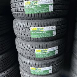 SET OF FOUR NEW TIRES 185/55/16 TBB INCLUDING MOUNT AND BALANCE, ASK ME FOR SIZES AND BRANDS 