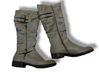 White Mountain Gray Knee‑High Boots – Size 9.5