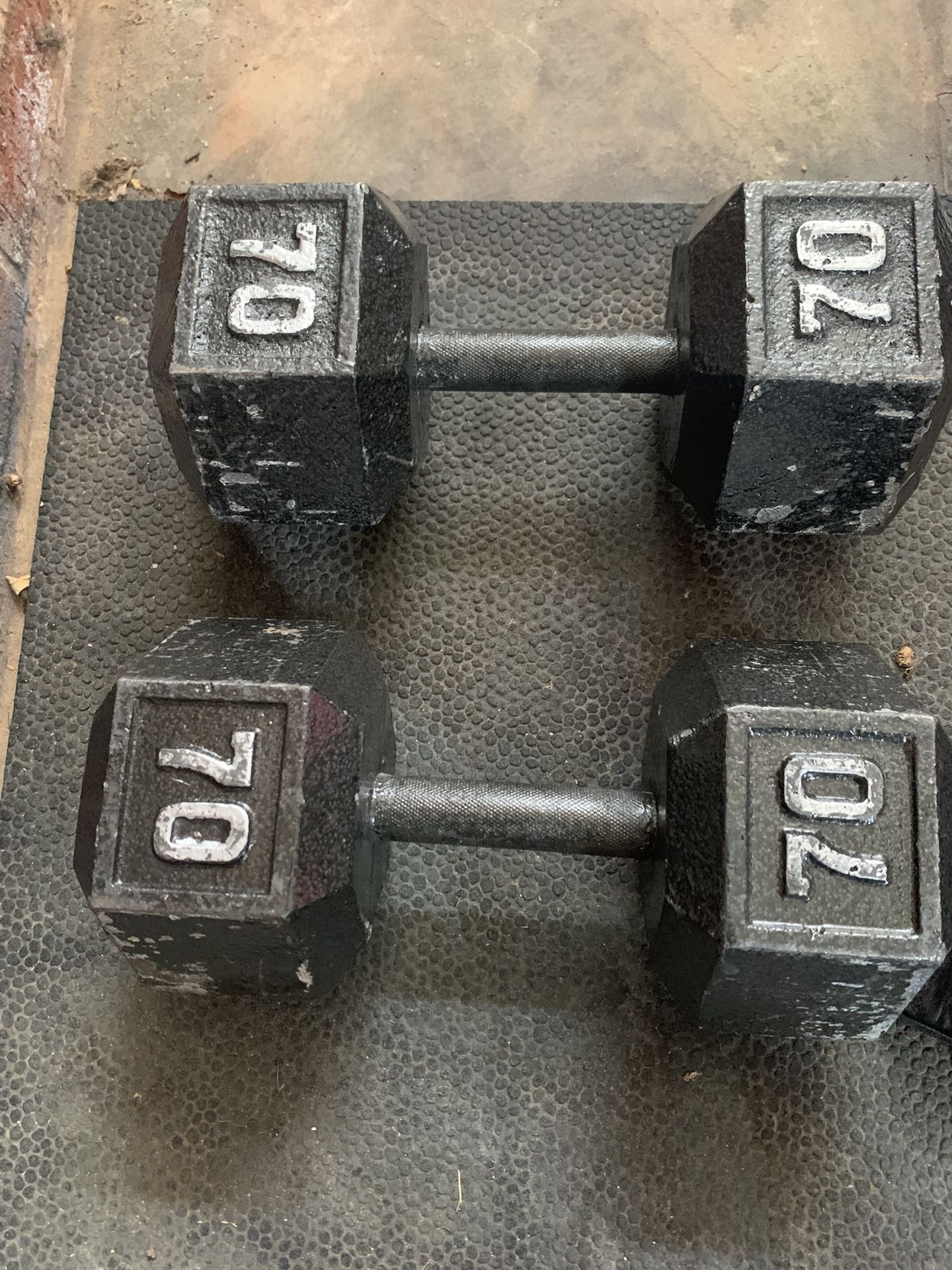 Pair Of 70 Lbs Dumbbells 