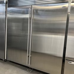 Sub Zero 72”Wide Built In Stainless Steel Refrigerator/Freezer 
