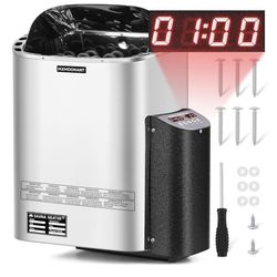Mxmoonant Sauna Heater, 6KW 220V Electric Sauna Heaters Digital Control Sauna Stove Dry Steam Sauna Bath for Home Hotel Spa Max. 300 Cu.ft with Sauna 