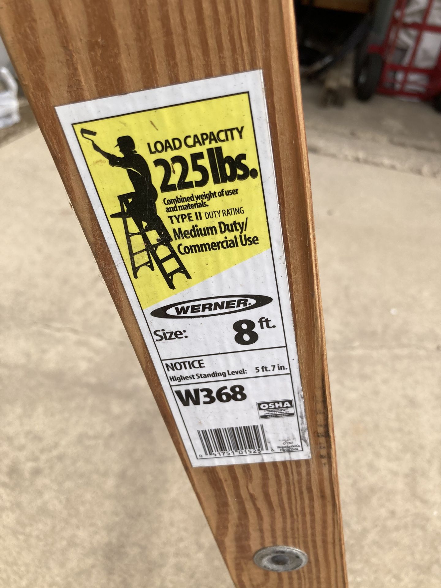 8 Foot Wooden Ladder
