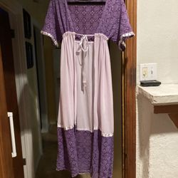 Purple Dress / OverCoat/ Costume 