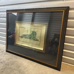 Large Framed Tiger Wall Art – Windsor Art & Mirror – 64” Decor Piece