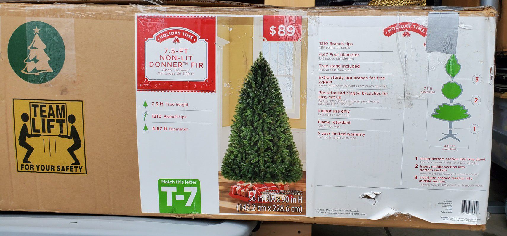 7.5 Ft Non lit Christmas Tree