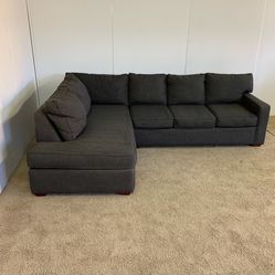 Gray Klaussner Sectional Couch Sofa *Free Delivery*
