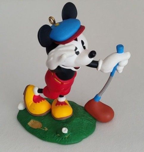 Vintage Disney Hallmark Christmas Ornament Mickey Mouse Golfing