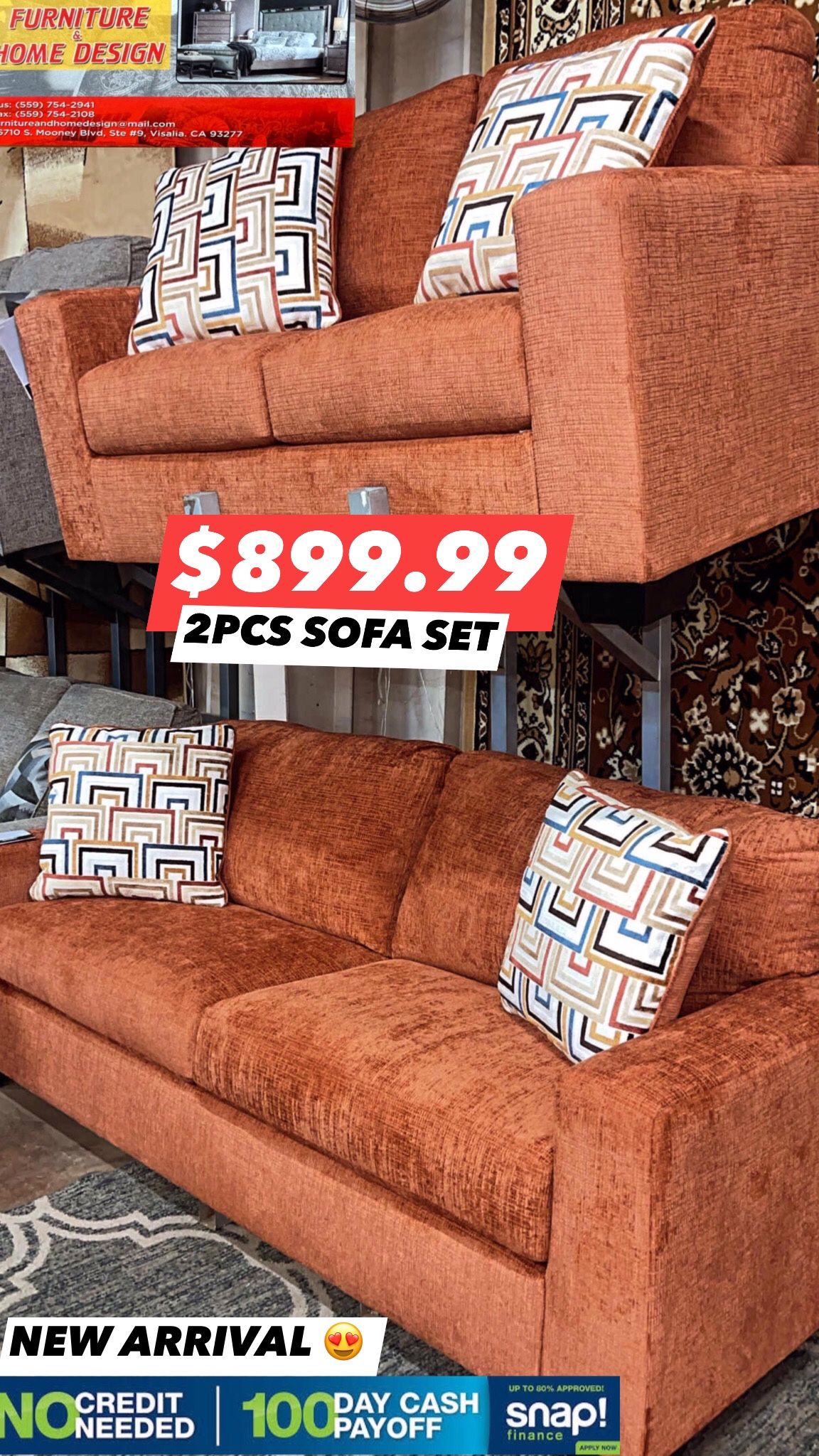 2pcs Sofa Set 