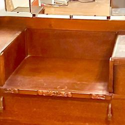 Antique Mini Vanity Dresser With Mirror 