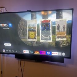 50 Inch  Pioneer 4K Smart Tv w/ FireTv & Sound Bar + Subwoofer + Motion Backlight 
