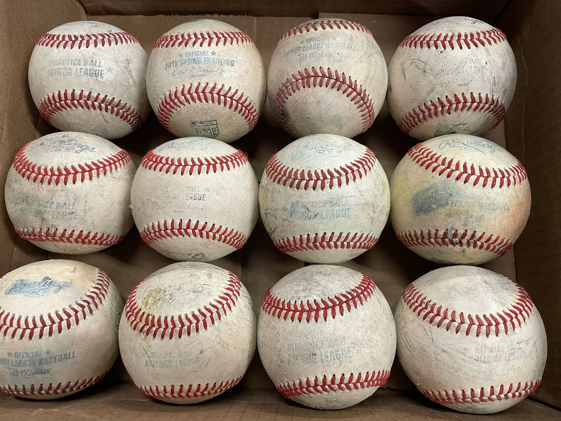 12 Rawlings MLB/MiLB Baseballs